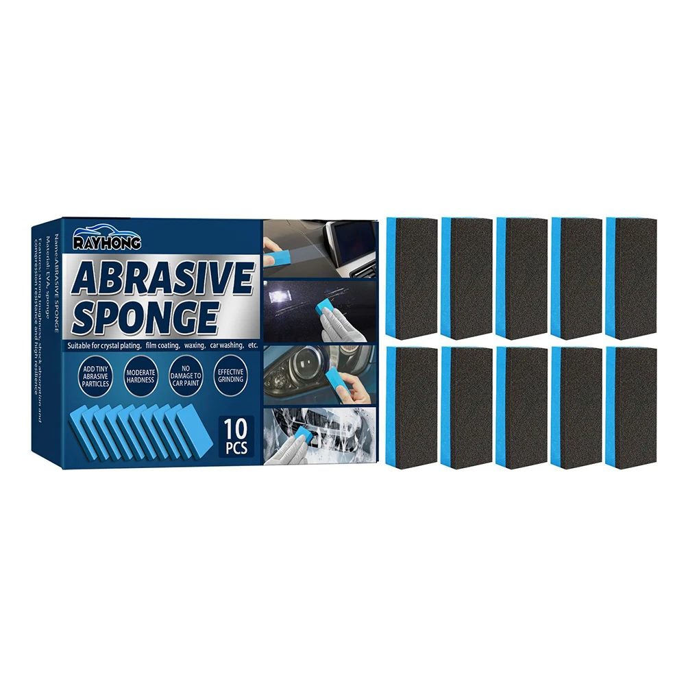 

10Pcs Car Tires Coating Sponge Automobiles Polishing Applicator Pads Sponges Kit for Auto Cleaning Accessories