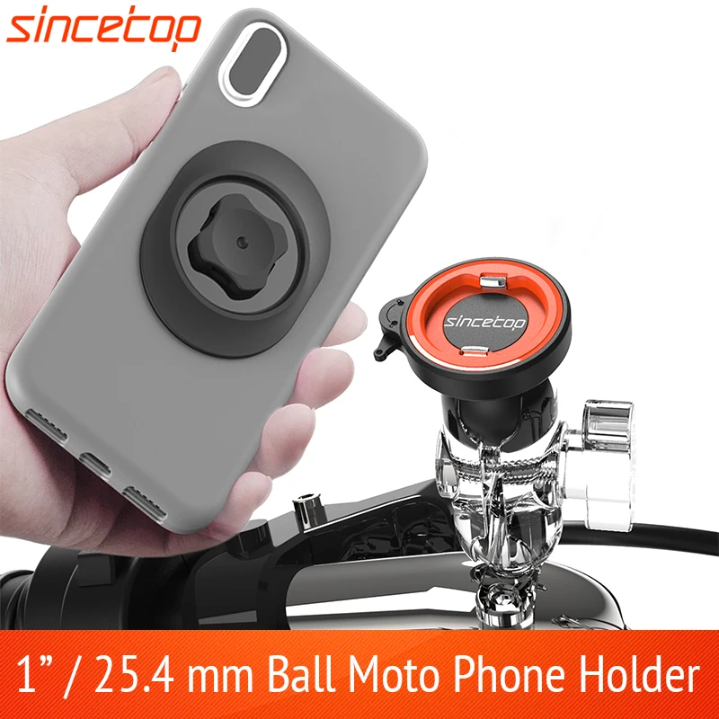 universal 1 inch ball motorcycle mobile phone holder bicycle handlebar socket arm for moto quick mount stand clamp bracket free global shipping