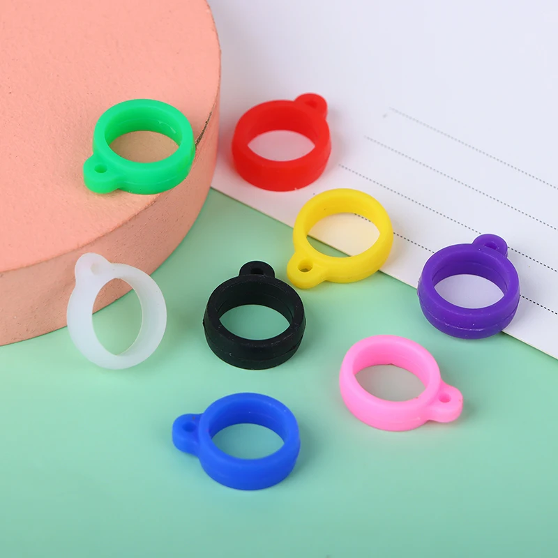 

10Pcs Universal Anti-Lost Necklace Lanyards Ring Portable Anti-drop Cigarette Silicone Ring Lanyard Holder With Soft Hoop
