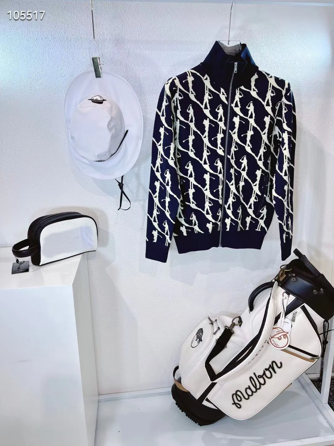 

Golf clothing men's autumn and winter knitted Jakcet sports zipperpull sweater