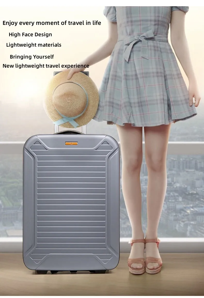 24 In Suitcase Travel Suitcases Men And Women Bag Foldable Offers With Wheels ABS+PC Capacity 37L 2.85kg Unisex Rolling Luggage