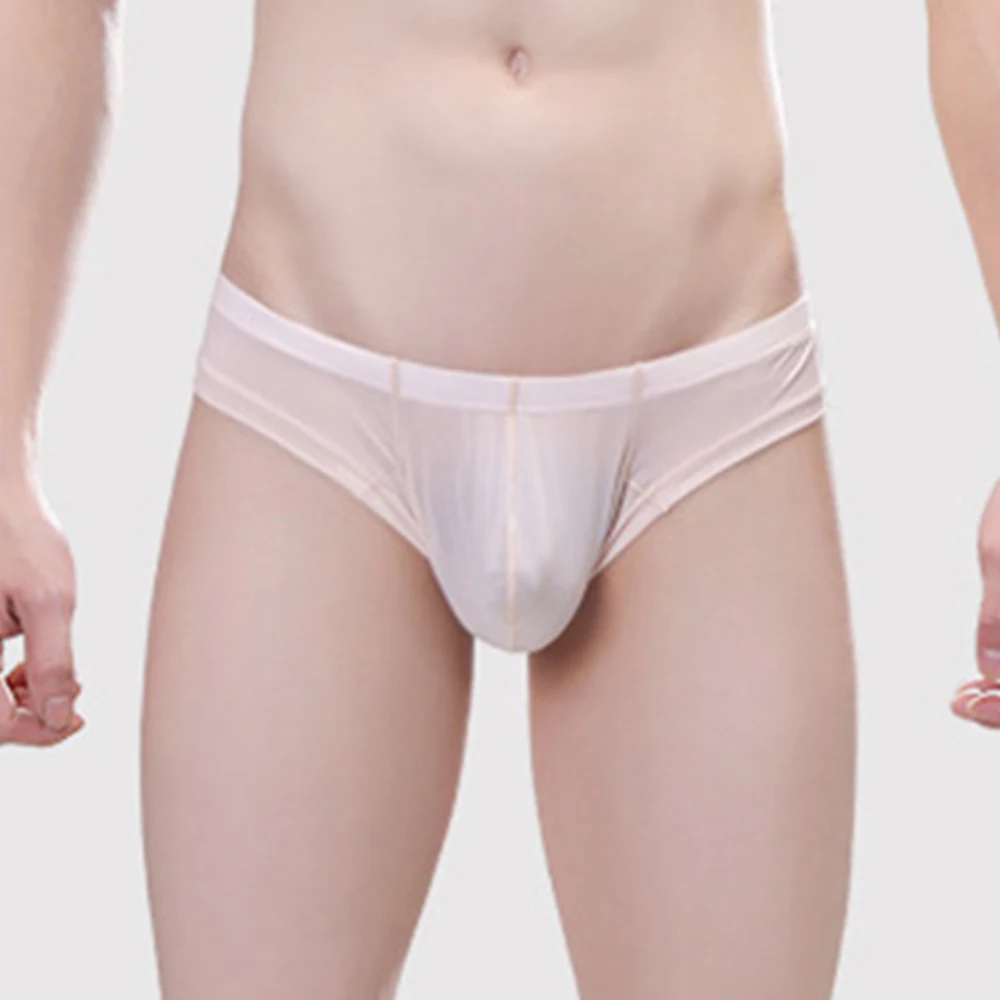 

Mens See Through Briefs Man Sexy Underwear Bulge Pouch Underpants Male Breathable Panties Large Convex Bag Knickers Gay Lingerie