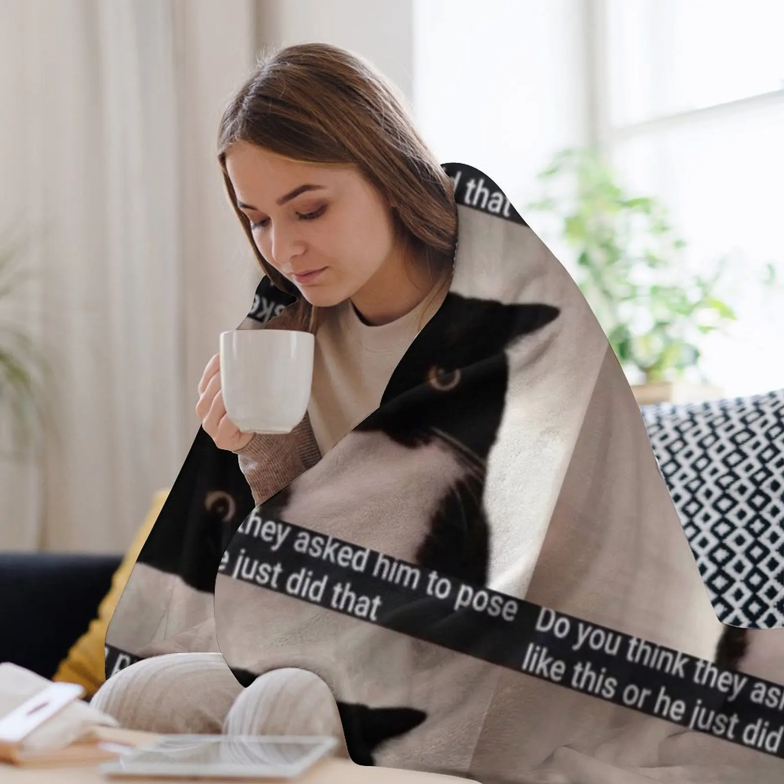 Unico Uni забавный кот который такой уши пледы для младенцев одеяла украшения