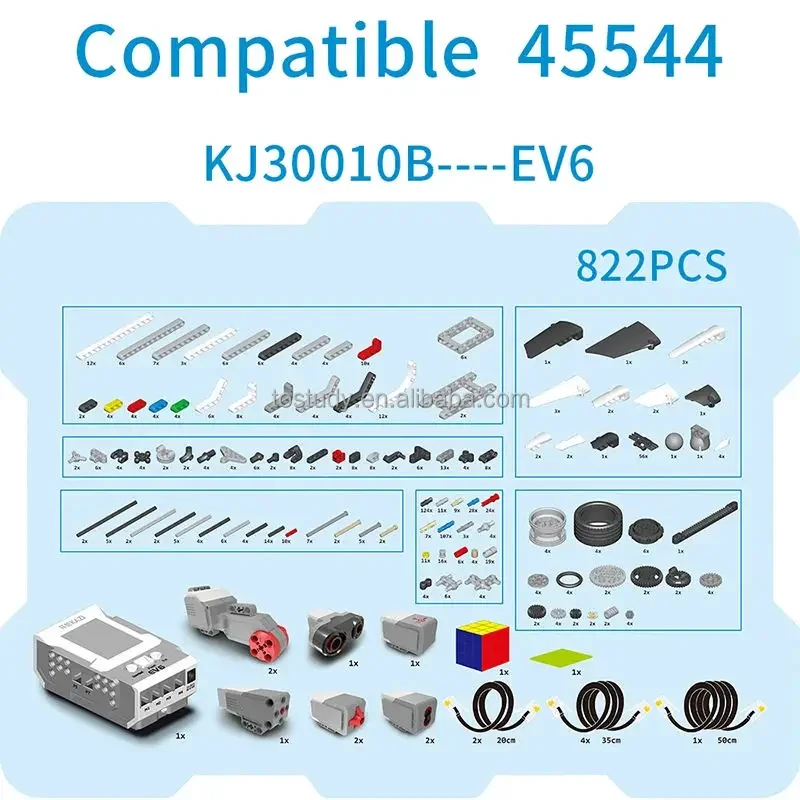 BANZHUAN # Kasi Ev6 строительные блоки совместимые с Ev3 Wedo2.0 набор для обучения робот