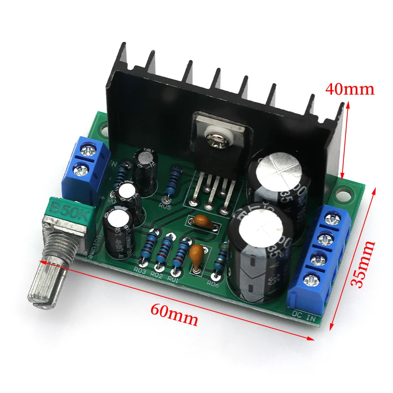 Фото 1/5/10 шт. TDA2050 DC 12-24В 5-120Вт Монофонический аудиоусилитель, модуль с одним источником питания, регулировка громкости №3