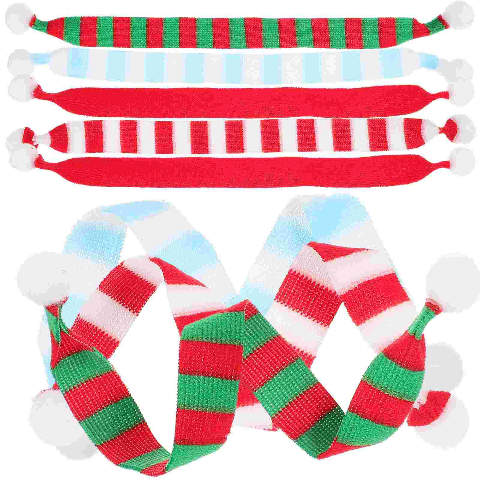 

8 Pcs Decorative Scarf Accessory Scarves Lovely Mini Bottle Christmas Decorations House Accessories
