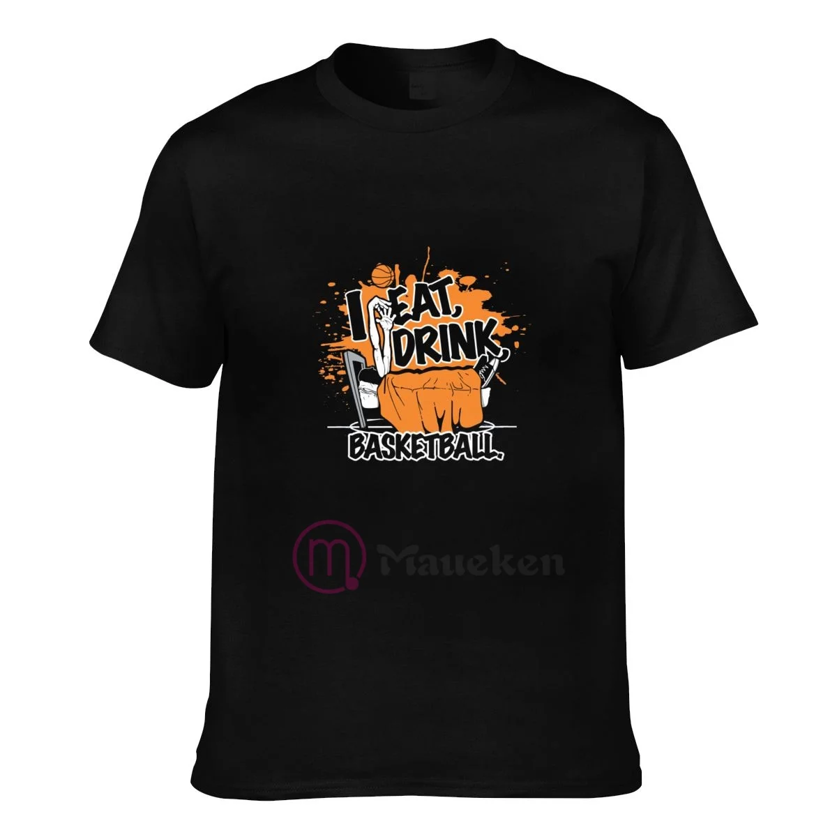 

2022 Eat Drink Basketball Printed Round Neck Men T Shirts Women T-Shirt Hip Hop Tops Cotton Tees