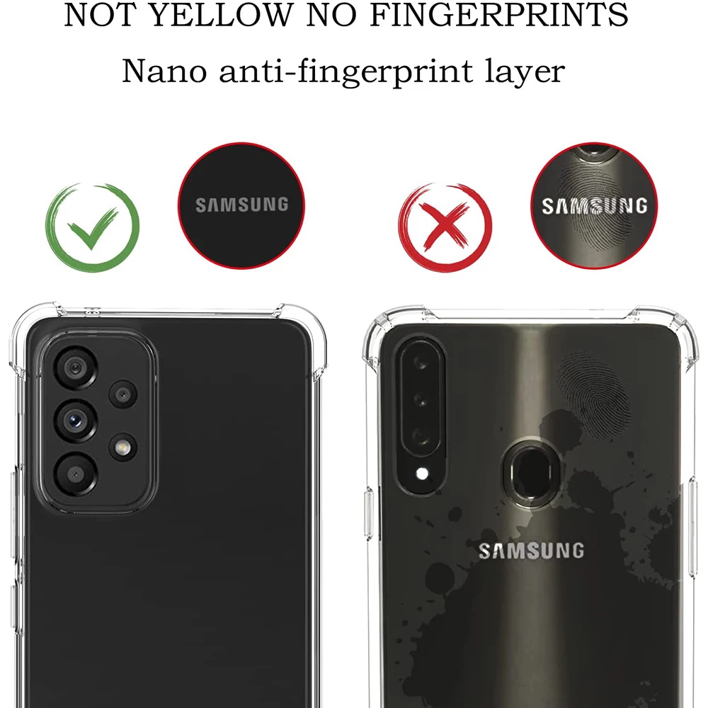 Гибридный противоударный жесткий чехол для Samsung Galaxy A53 A73 A33 A13 A52 A32 A22 A12 A71 A51 A21S A70 A50