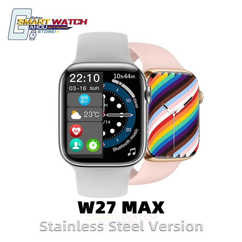 

IWO W27 MAX Smart Watch Series 7 2022 Men 1.9 INCH Custom Dial Bluetooth Call NFC Smartwatch For Men Women vs W8 DT7 Pro DT7+