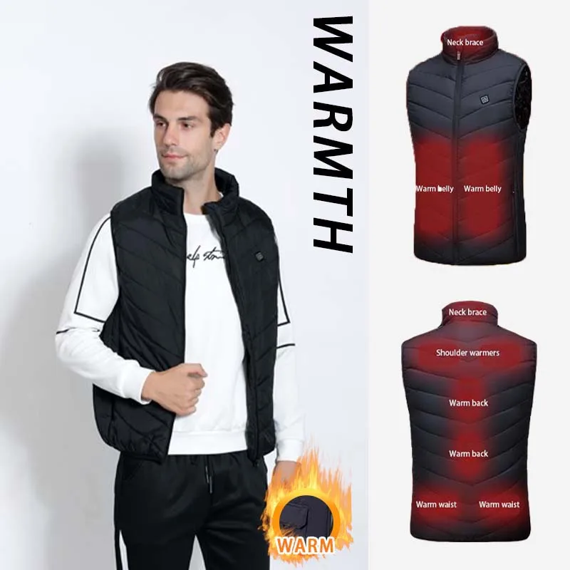 Зимняя мужская жилетка с подогревом