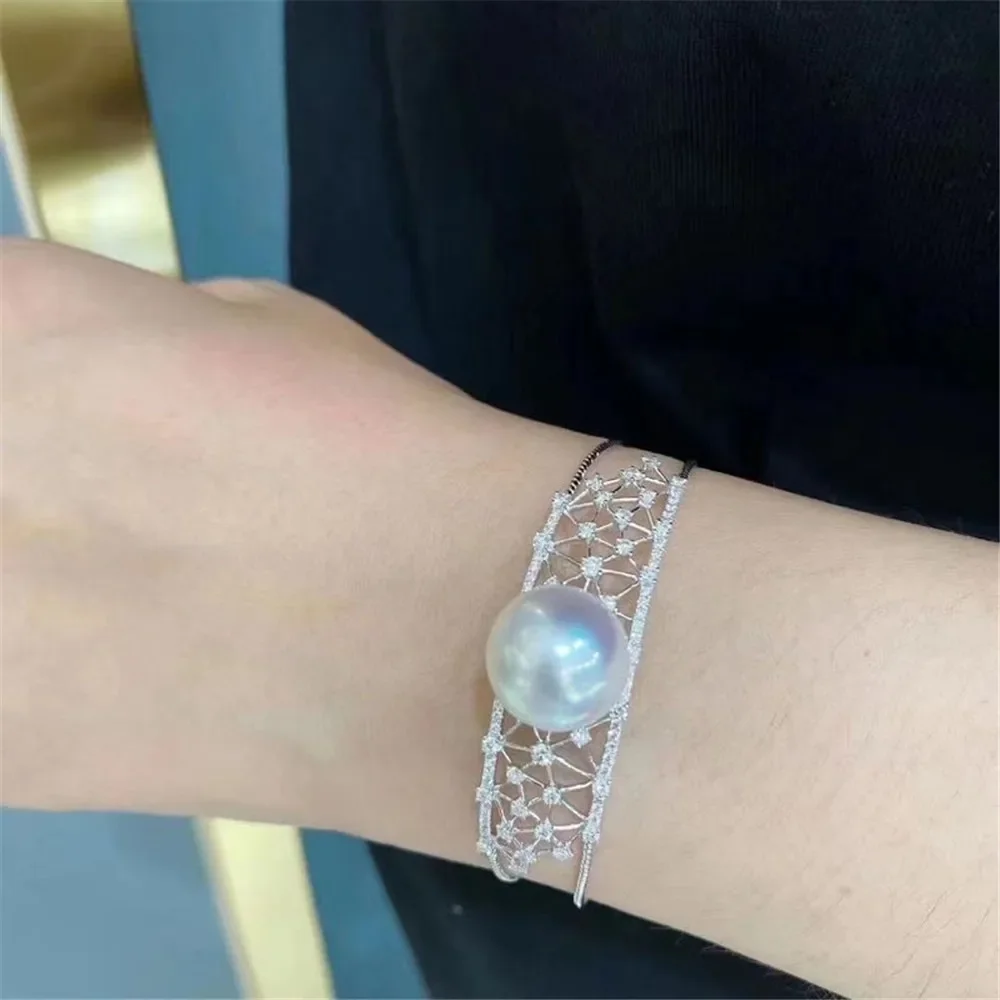 Жемчужные аксессуары сделай сам браслет из чистого серебра S925 пустой держатель