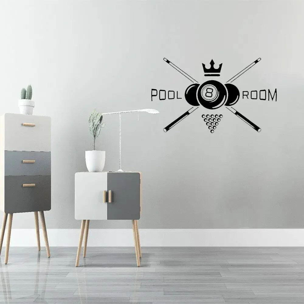 Художественные виниловые наклейки на стены в бассейн бильярдную комнату клубную