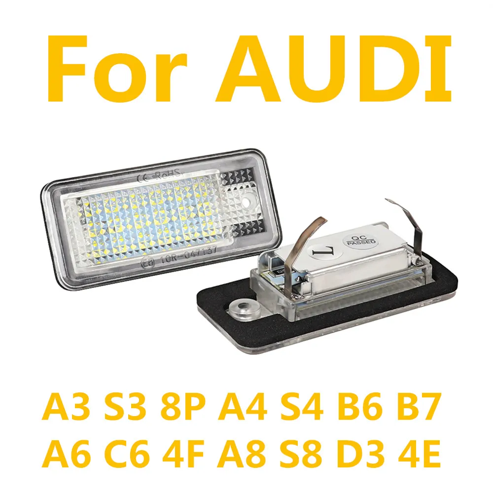 

Лампы для автомобильных номеров, внешние автомобильные аксессуары для AUDI A6 C6 4F S6 A3 S3 8P A4 S4 B6 B7 A8 S8 D3 4E Q7 RS4 RS6