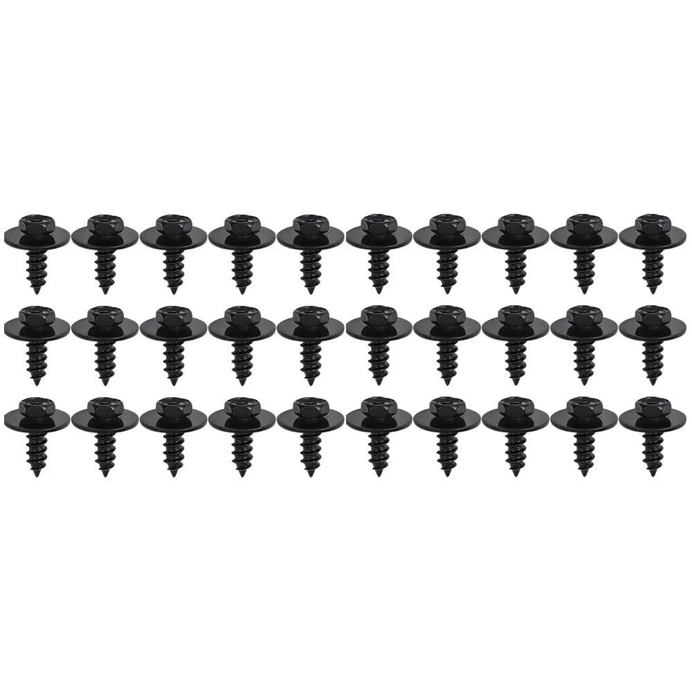 M6 * 18 автомобильный бампер, крыло, саморезы, крепежные детали, фиксатор обшивки шасси, универсальные черные винты из углеродистой стали