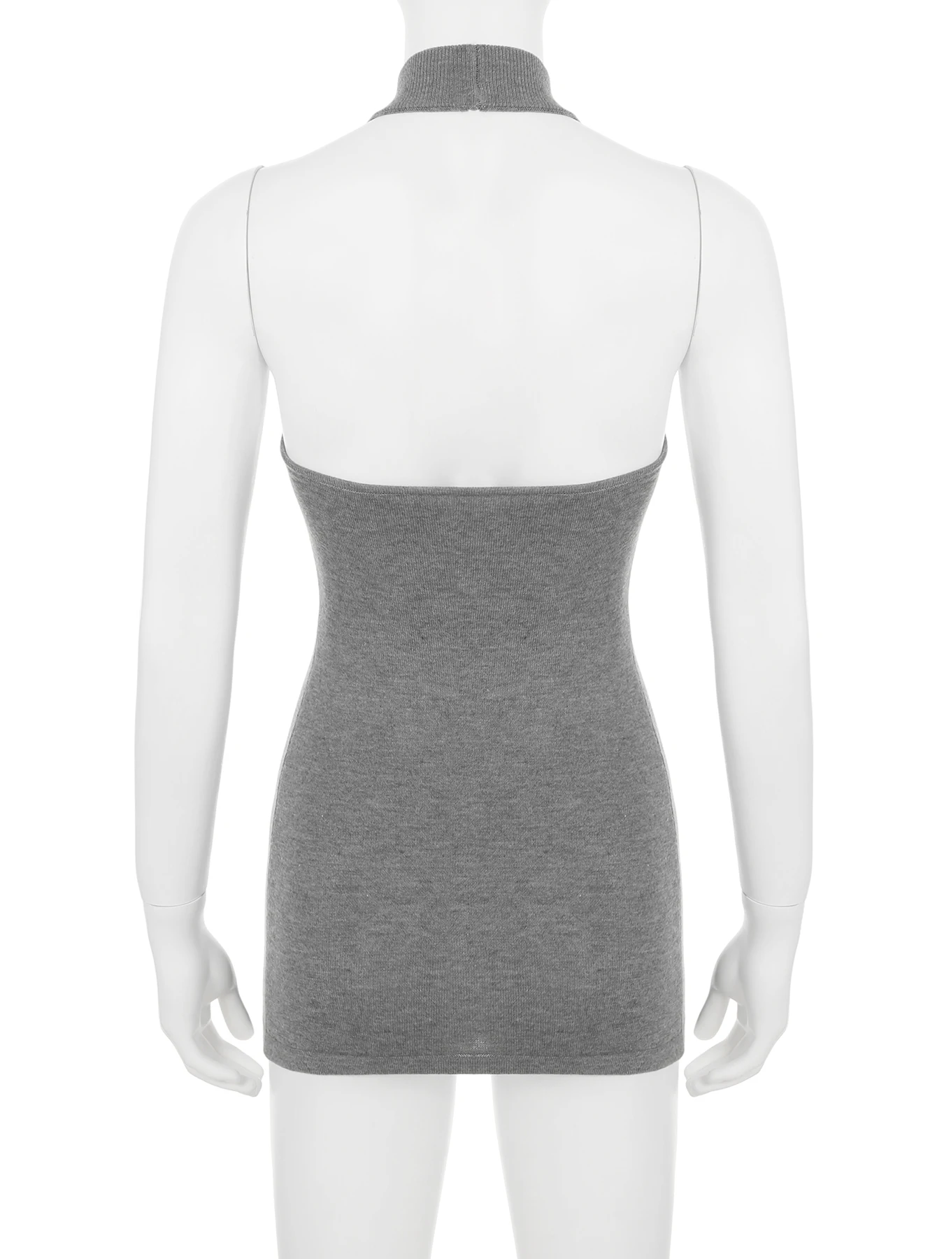 IAMSURE сексуальные однотонные топы с открытой спиной и лямкой на шее тонкая