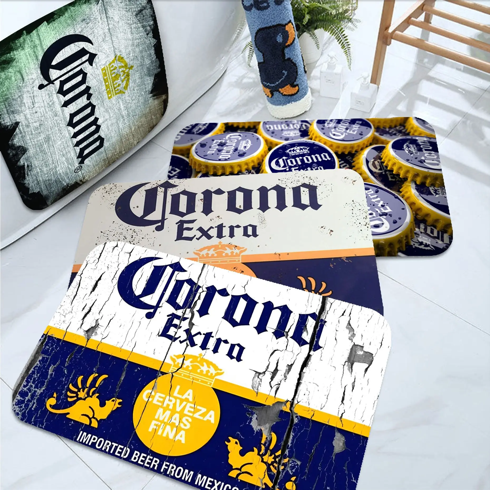

Коврик для пива и ванны Corona, нескользящий ретро-ковер для кухни, гостиной