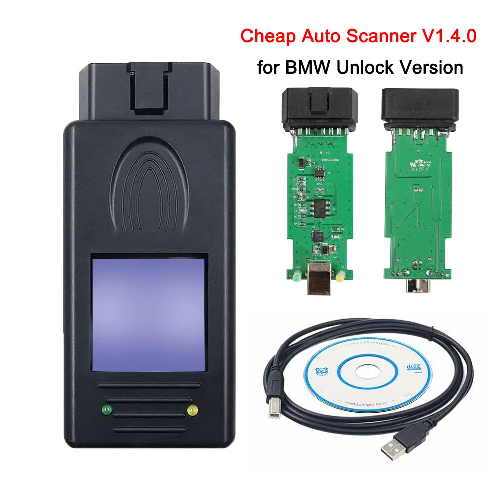 Дешевый Автомобильный сканер OBD диагностический инструмент V1.4.0 для BMW