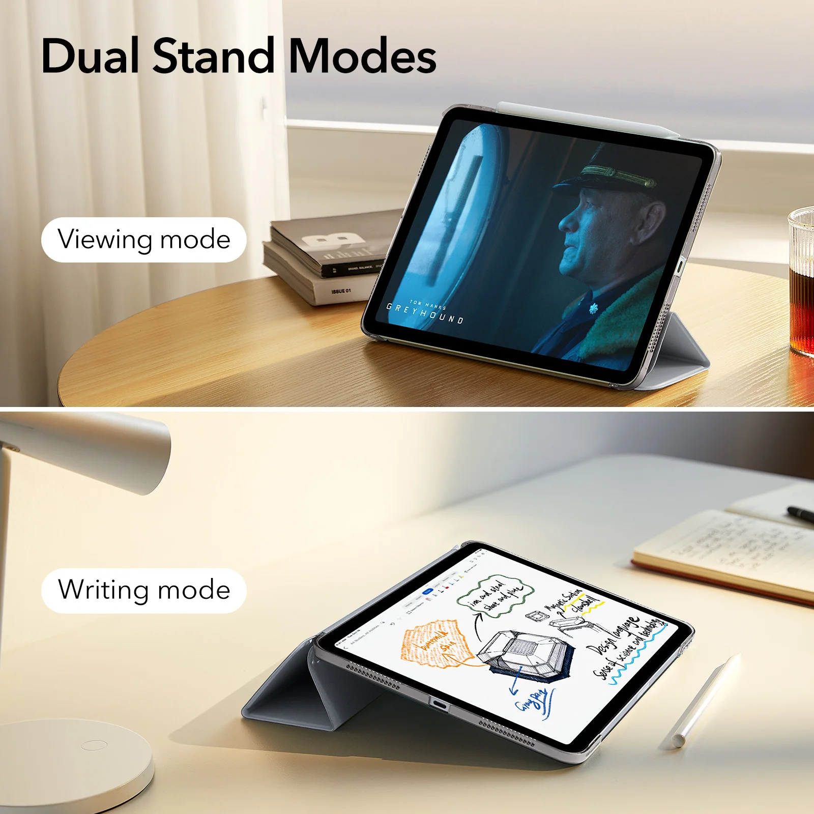 Фото Чехол ESR для iPad Pro, iPad Air 13 дюймов (M3/M2, 2025/2024) и Pro 12.9 6-го/5-го/4-го поколения, мощный защитный чехол для iPad Pro 11/13 №4