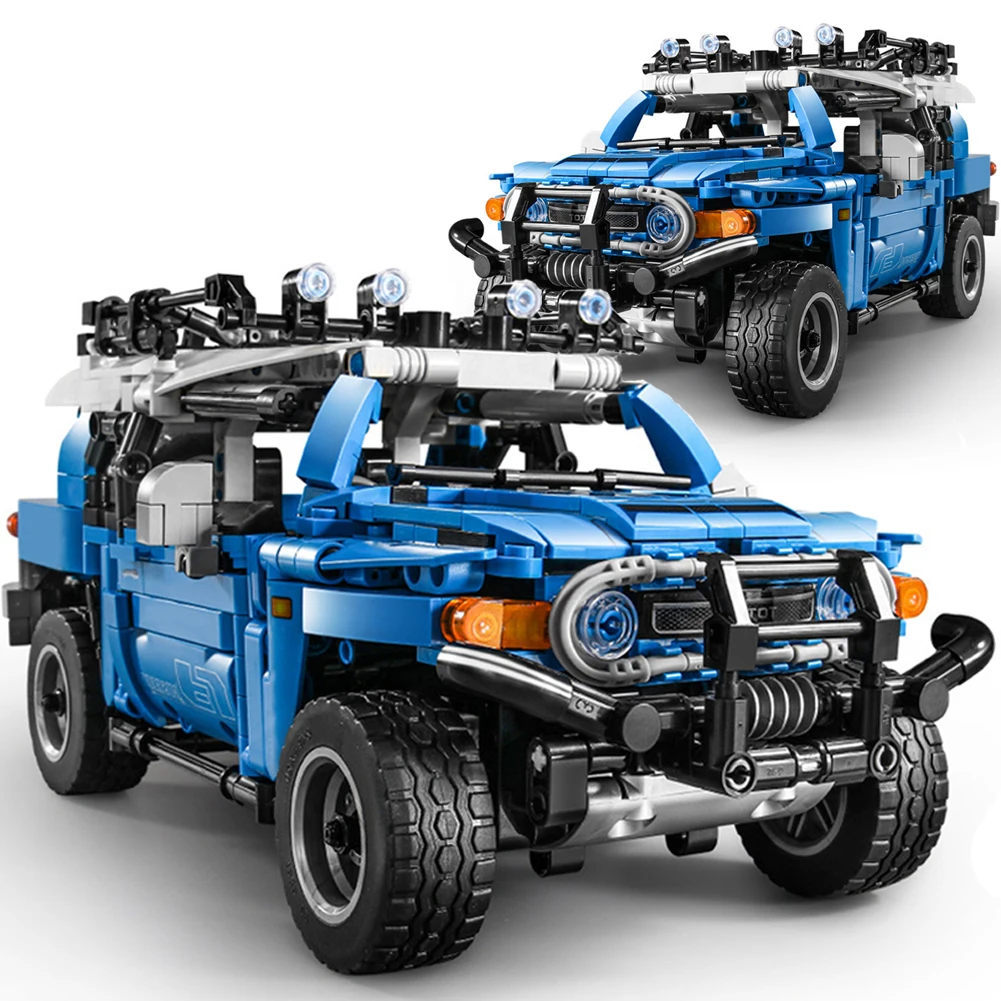 

BZDA City Off-road Car SUV Pull Back Car Model Building Blocks MOC Educational Assemble Toys For Boys Christmas Gifts