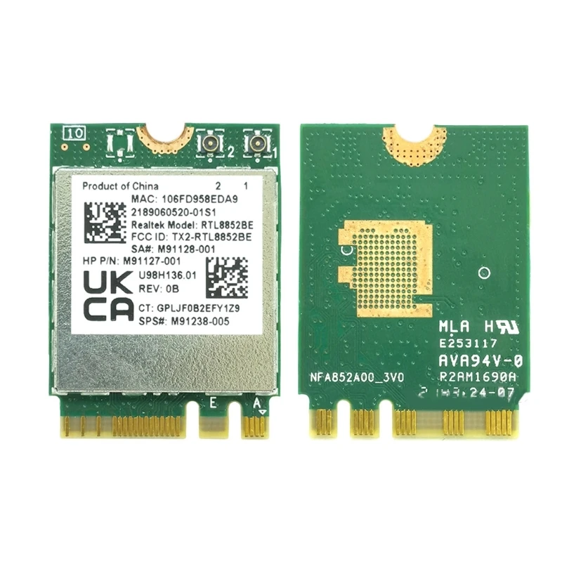 AX1800 Realtek- RTL8852BE Адаптер M2-NGFF Bluetooth-совместимый беспроводной WLAN 5.2