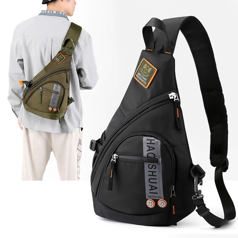 Men's Nylon Sling Knapsack Shoulder Messenger Cross Body Tre