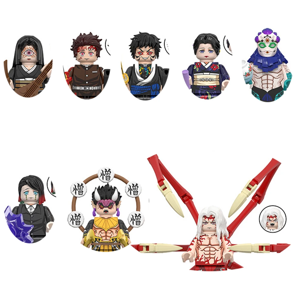 Blocks Demon Slayer Daki Giyuutarou Douma Kibutsuji Muzan Gyokko Enmu Hantengu аниме кирпичи игрушка фигурка сборка