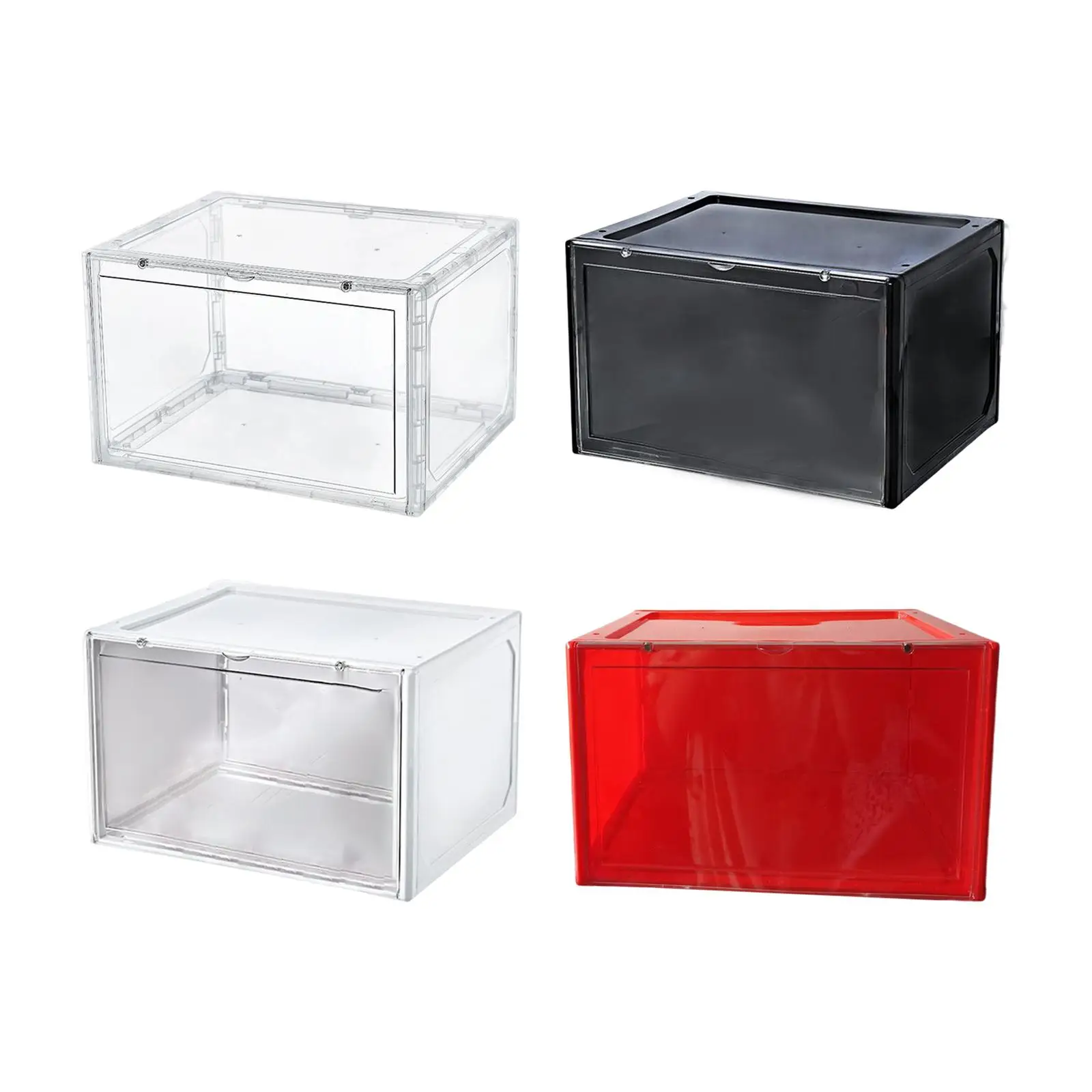 Storage Box Plastic Thickened Foldable Dustproof Display Case Holders Storage Shoe Box