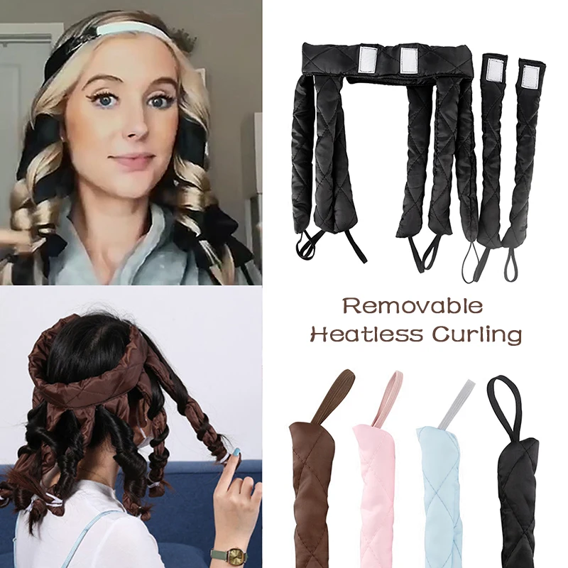 

Lazy Hair Curler Hair Rollers Heatless Curling Rod Headband Curls Silk Ribbon Sleeping Soft Wave Formers No Heat Curls Ribbon