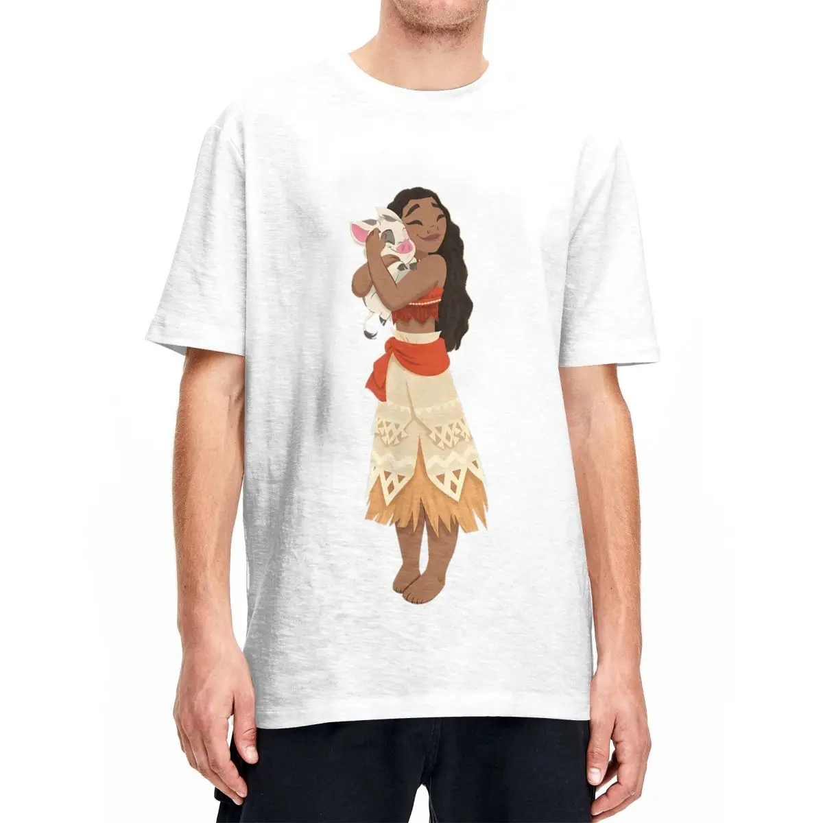 Футболка Мужская/женская из натурального хлопка с коротким рукавом и круглым