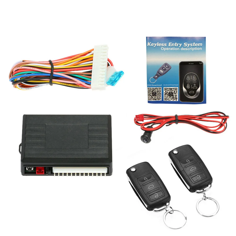 

Универсальный Автомобильный Центральный дверной замок, система доступа без ключа, 12 В, 3 кнопки, с набором для багажника