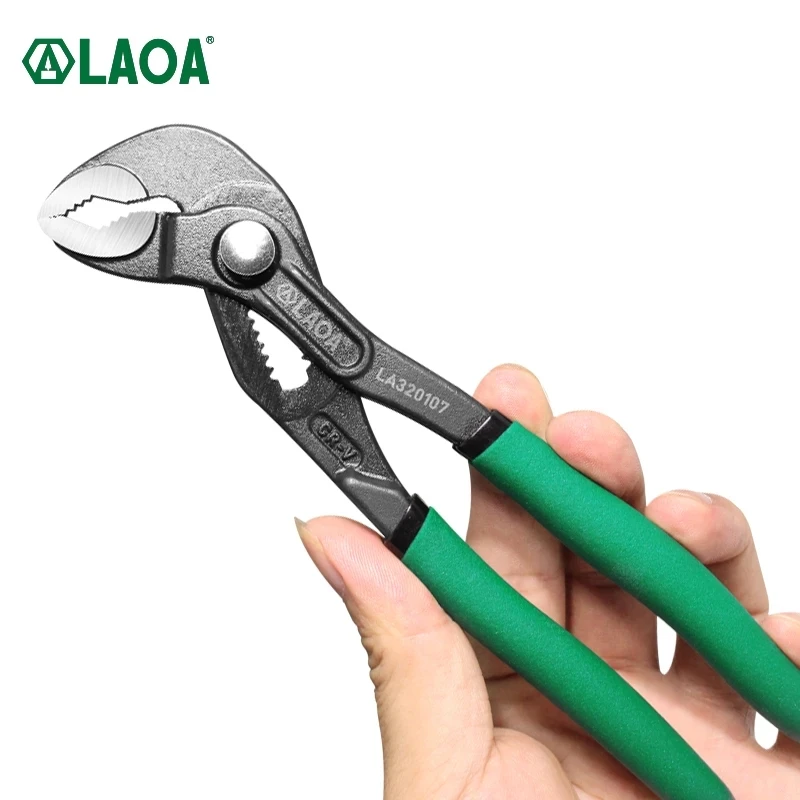 

LAOA 7" 10" Water Pump Pliers Straight Jaw Groove Universal Wrench Quick-release Plumbing Spanner Adjustable Joint Plier Set