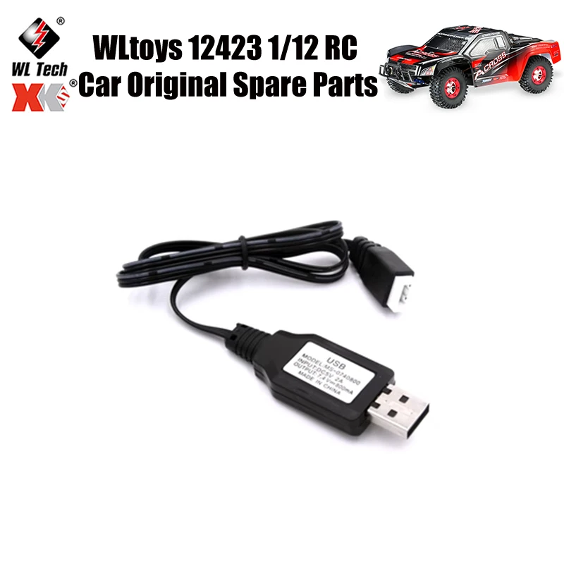 

WLtoys 12423 1/12 RC автомобиль оригинальные запасные части 7,4 V-USB зарядный кабель запасные части