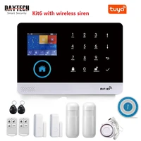daytech wireless tuya app sim gsm home rfid burglar security lcd touch keyboard wifi gsm system sensor kit ta01