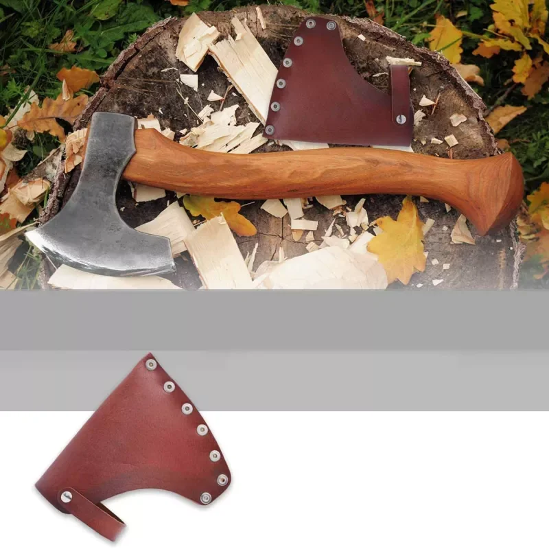 

Head Cover Hatchet Head Sheath Holster Leather Axe Case Camping Blade Cover Protector NOT INCLUDING AXE Camping Accessories