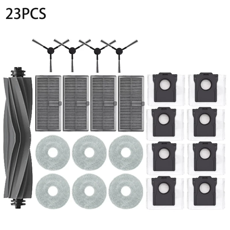 

Для Dreame Mova E30 Ultra Find E30 Ultra) Детали Трехлопастная основная роликовая щетка Боковой фильтр Hepa Салфетка Мешок для сбора пыли