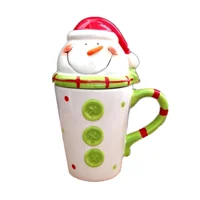 Holiday Promotional coffee mugs Reindeer cups for kids Santa claus snowman cups christmas Ceramic drinking water cups cartoon