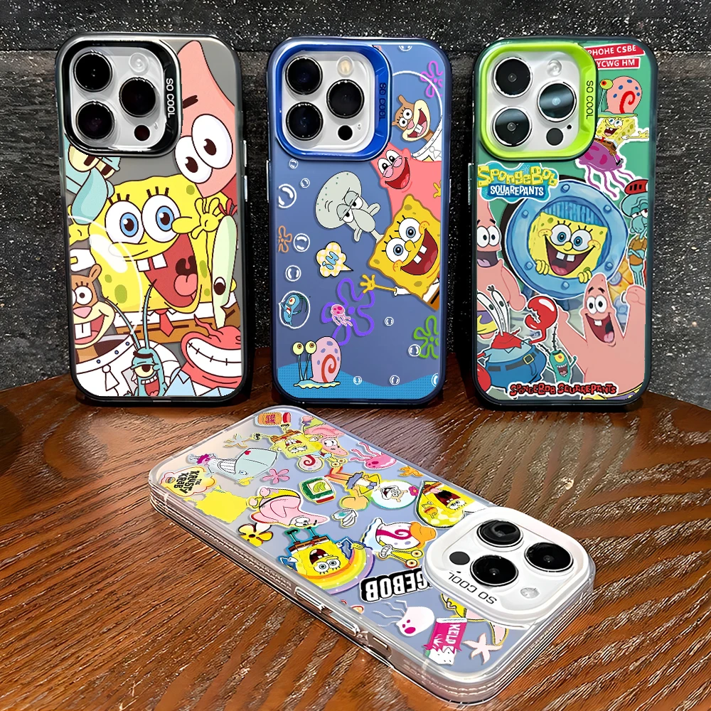 Милый популярный чехол Anime S-SpongeBobs для Samsung Galaxy S25 S24 S23 S22 S21 S20 Note20 Ultra Plus FE M31 4G 5G