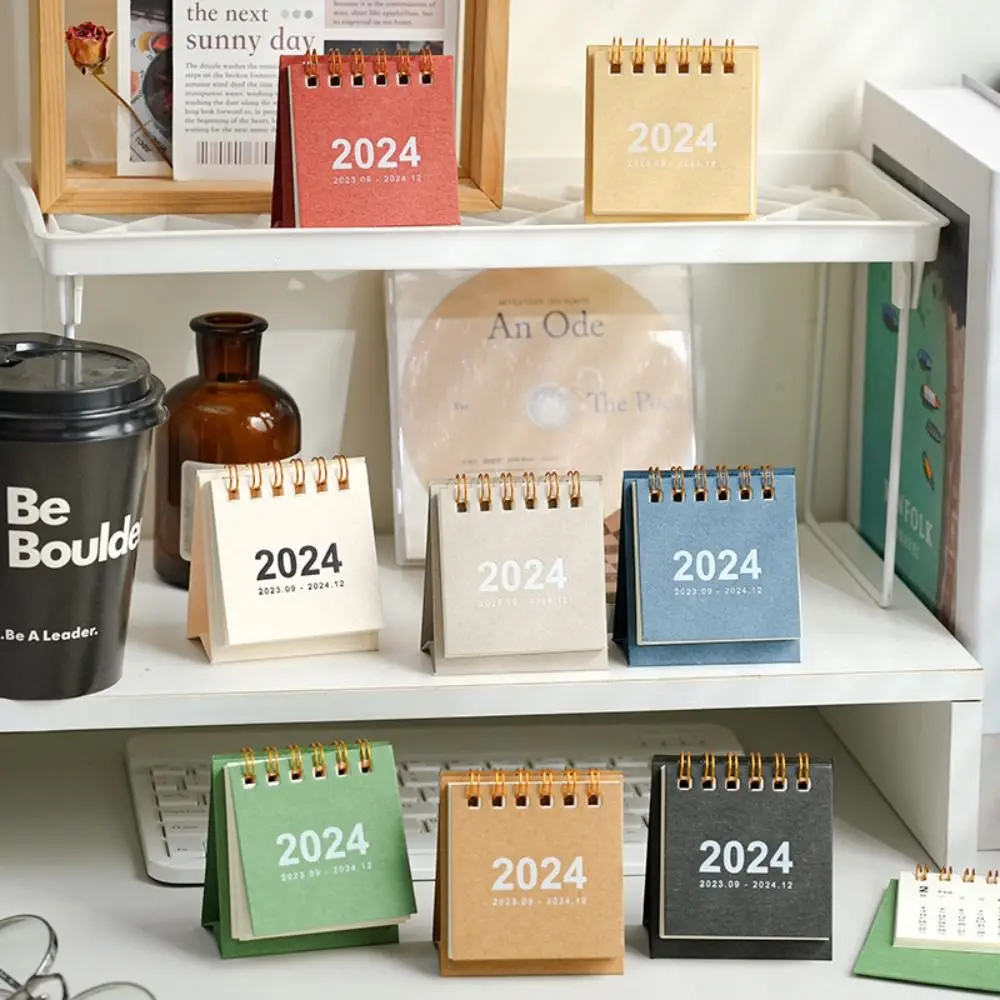 

1 шт. минимализм 2024 календарь прочный стоячий флип-календарь простой планировщик расписания для праздников подарки
