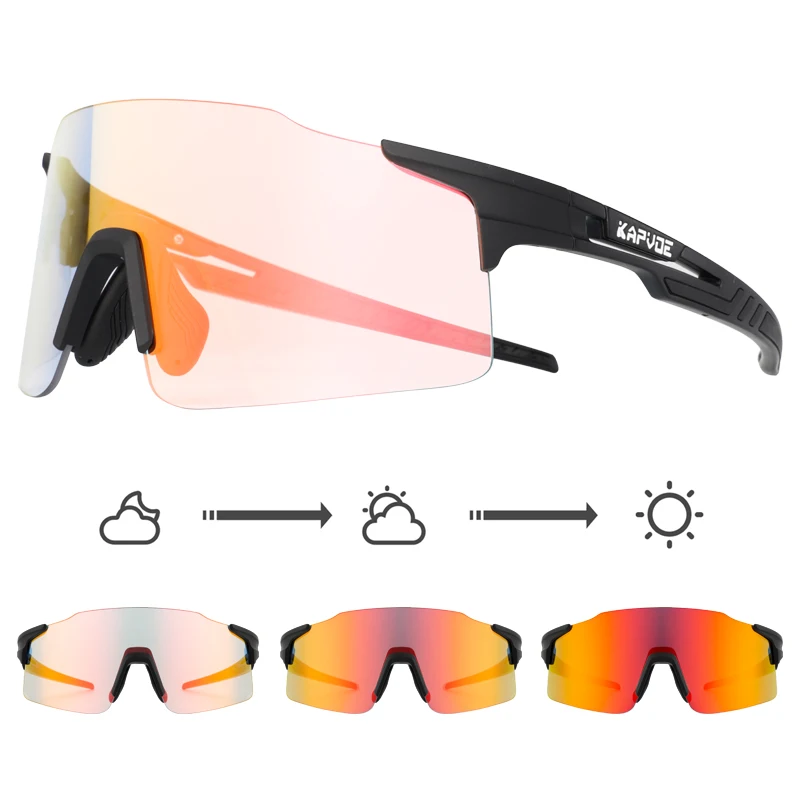 Outdoor Sports Photochromic Blue Cycling Glasses Road Bike G