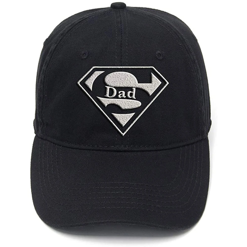 

Lyprerazy Super Dad Graphic Washed Cotton Adjustable Men Women Unisex Hip Hop Cool Flock Printing Baseball Cap
