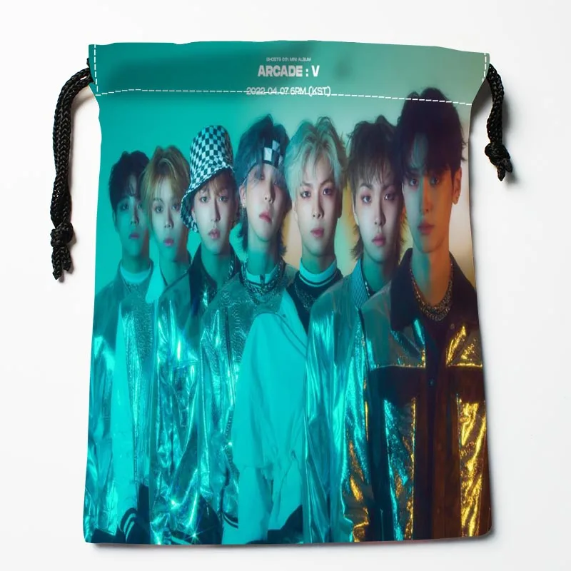 

Сумка на шнурке GHOST9 KPOP, сумка для хранения с принтом на заказ, сумка компрессионного типа, размер 18x22 см, сумки для хранения 0524