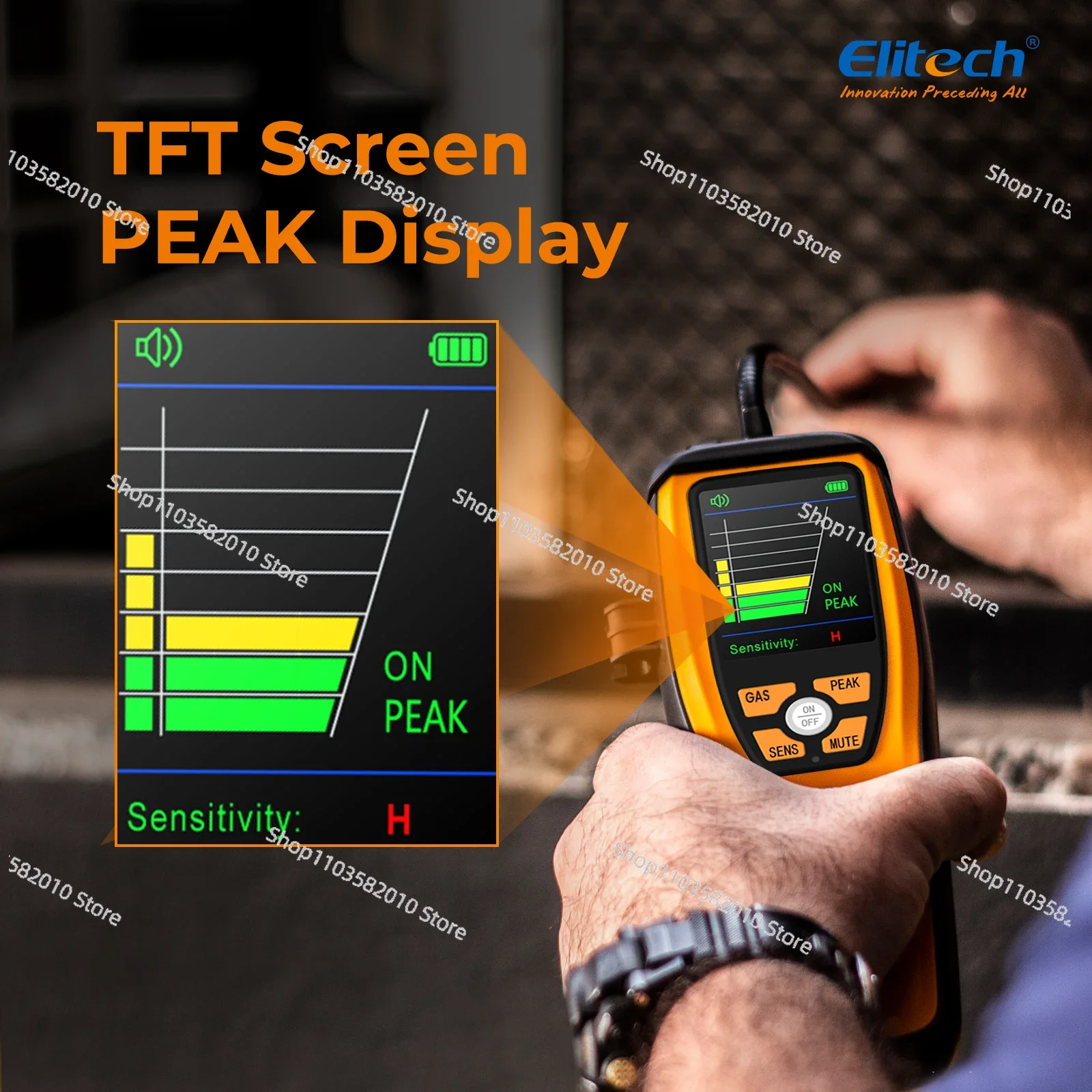 Детектор утечки хладагента Elitech ILD-300 галогенный тестер для газоанализатора HVAC CFCs