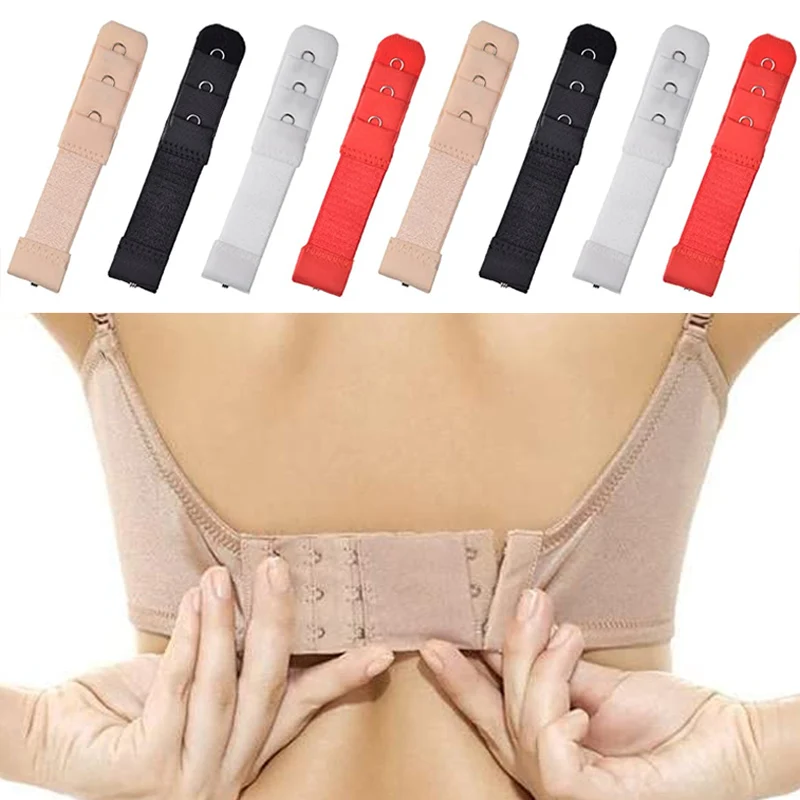 10Ps 1 Rows 3 Hooks Bra Extender Nylon Clasp Underwear Extension Elastic on Strap Bra Extenders Adjustable Intimates Accessories
