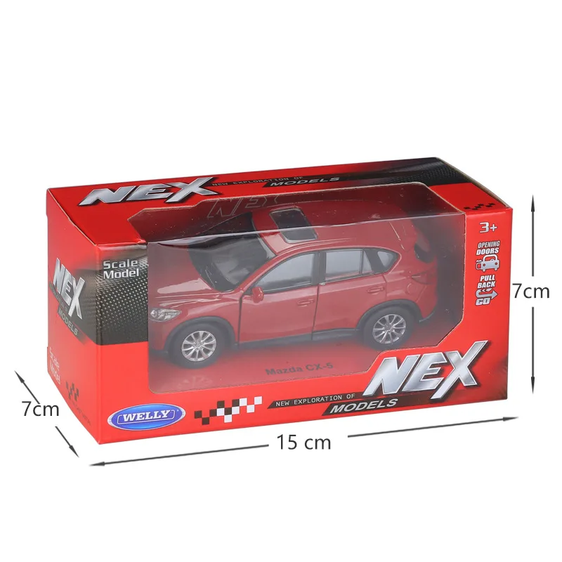 Фото Модель автомобиля WELLY 1:36 Mazda CX-5 Hybrid, имитационная, из сплава, миниатюрная, для сцен, ручной работы, игрушка, подарок на праздник, коллекционная №5