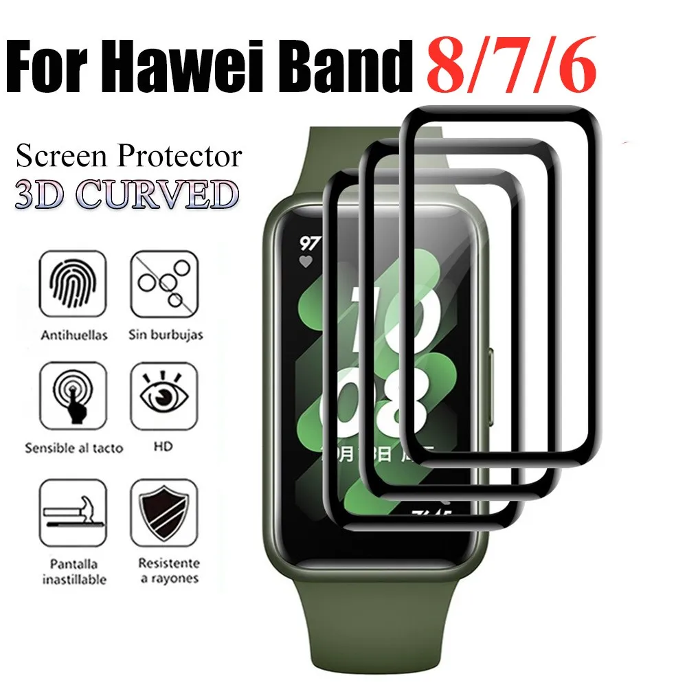 Vetro Morbido Protettivo Per Huawei Watch Fit 2 Pellicola Proteggi Schermo Smartwatch Per Huawei Bnad 8 6 7 Pro Honor Band 6 Cover Strap