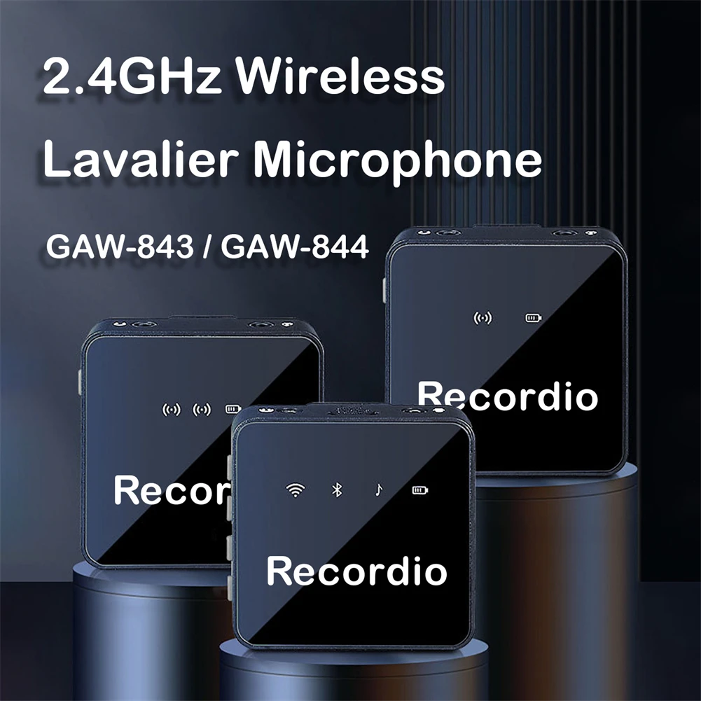

2.4G Wireless Lavalier Microphone Transmitter Receiver For Camera Smartphone DV 2.4G Wireless Transmission For Camera Phones DV