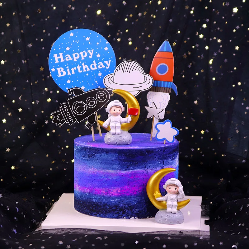 

Луна Звезда астронавт Торт Топперы День рождения Торты Декор Вселенная Космос вечерние НКА детский душ первая детская вечеринка Декор дети
