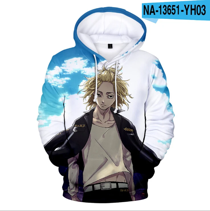 

Japanese Comics Tokyo Revengers Hoodie 3D Long Sleeve Sweatshirt Men's Hoodie Women Harajuku Casual Clothes Pullover