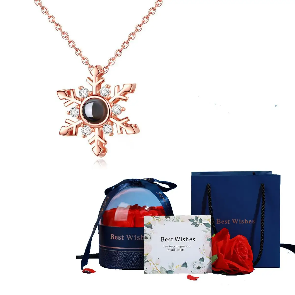 Ожерелье С Подвеской В Виде Снежинки И Проектором 100-язычный Романтический