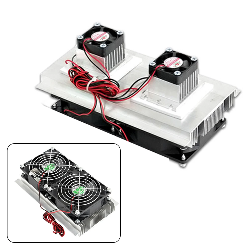 

Semiconductor Refrigeration Cooler DIY Kit Dual Core Cooler DC12V Heat Exchanger Component For Making Refrigerator Air Condition